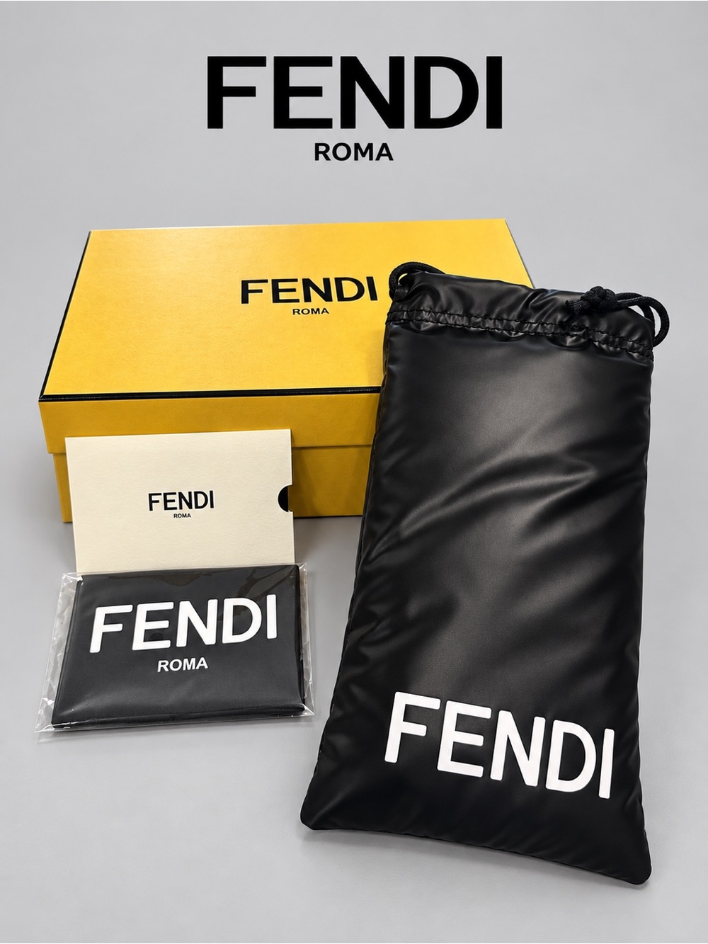 FENDI Black “Puffer” Style Eyeglasses Case